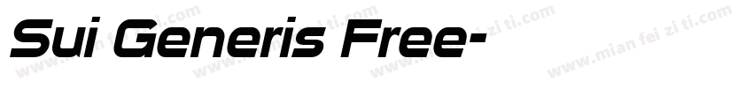 Sui Generis Free字体转换